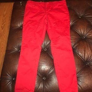 Ann Taylor Skinny Red Jeans